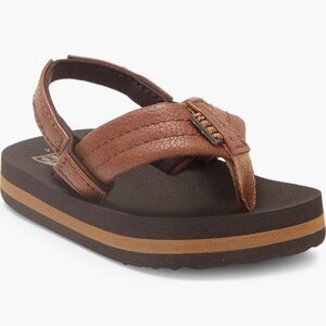 Reef Kids Little Ahi Tan and Brown Flip Flops